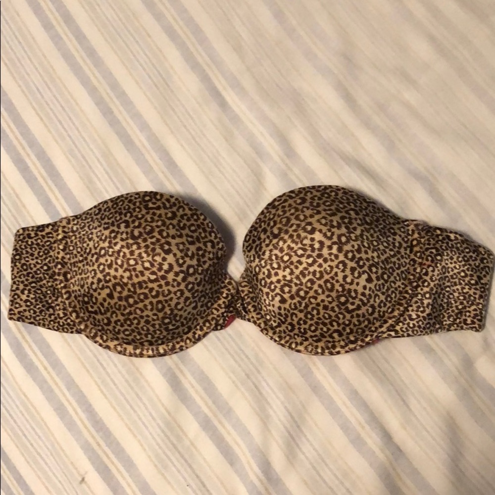 Strapless Maidenform Leopard Print Push Up Bra - image 1